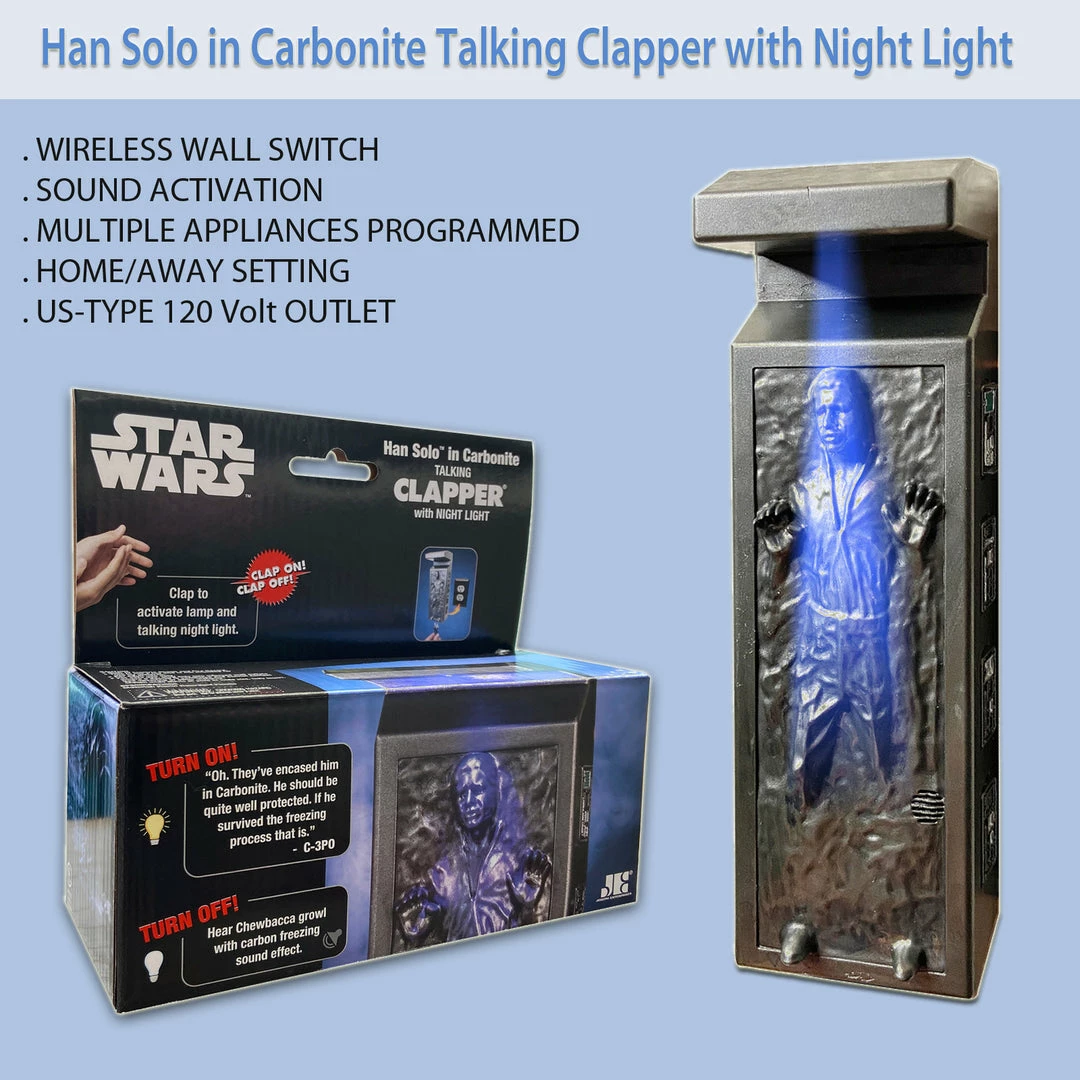 TVTimeDirect Han Solo In Carbonite Talking Clapper With Night Light 9 TVTimeDirect Han Solo In Carbonite Talking Clapper With Night Light