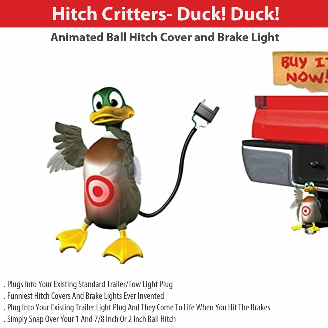 TVTimeDirect Automotive Hitch Critters Animated Ball Hitch Cover And Brake Light - Duck! Duck! 3 TVTimeDirect Automotive Hitch Critters Animated Ball Hitch Cover And Brake Light - Duck! Duck!