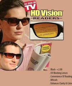 TVTimeDirect Clothing & Accessories HD Vision Readers- BLACK- +2.00 7 TVTimeDirect Clothing & Accessories HD Vision Readers- BLACK- +2.00