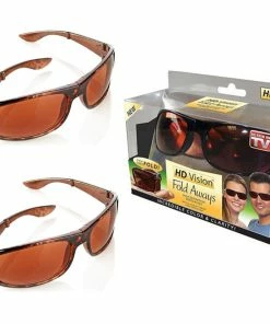 TVTimeDirect HD Vision Fold Aways Sunglasses Deluxe- 2 Pack (Tortoise) 8 TVTimeDirect HD Vision Fold Aways Sunglasses Deluxe- 2 Pack (Tortoise)