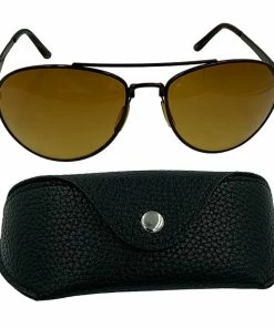 TVTimeDirect HD Vision Aviators Sunglasses- Bronze- 2 Pack