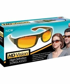 TVTimeDirect HD Vision Sunglasses- Unisex- Black