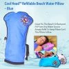 TVTimeDirect Cool Head™ Refillable Beach Water Pillow – Blue