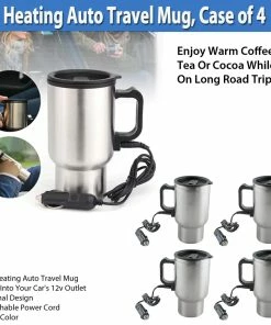 TVTimeDirect Heating Auto Travel Mug, Case Of 4 Automotive