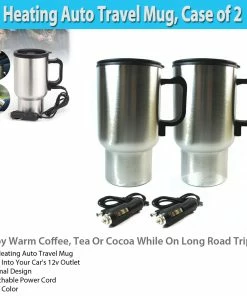 TVTimeDirect Heating Auto Travel Mug, Case Of 2 Automotive