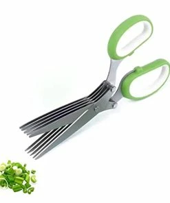 TVTimeDirect Herb Scissors Mincing Snip Cutting Preparing Tempered Stainless Steel 10 Cutting Blades Houseware