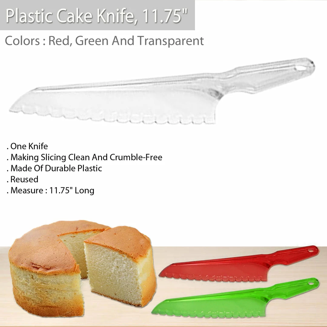 TVTimeDirect Plastic Cake Knife, 11.75" Houseware 4 TVTimeDirect Plastic Cake Knife, 11.75" Houseware