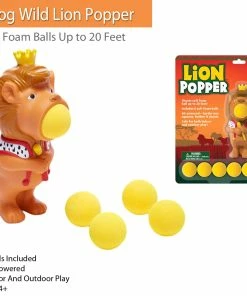 TVTimeDirect Hog Wild Lion Popper Pop Foam Balls Up To 20 Feet - 6 Balls Included - Age 4+