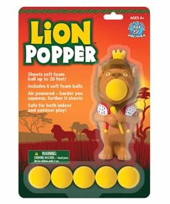 TVTimeDirect Hog Wild Lion Popper Pop Foam Balls Up To 20 Feet - 6 Balls Included - Age 4+