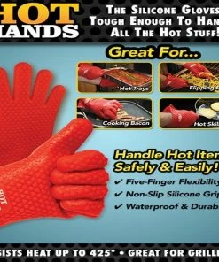 TVTimeDirect Hot Hands- Non-Slip Silicon Cooking Gloves