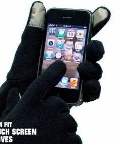 TVTimeDirect Hot Headz PolarEx Essentials- Texting Gloves -Black- Large Clothing & Accessories