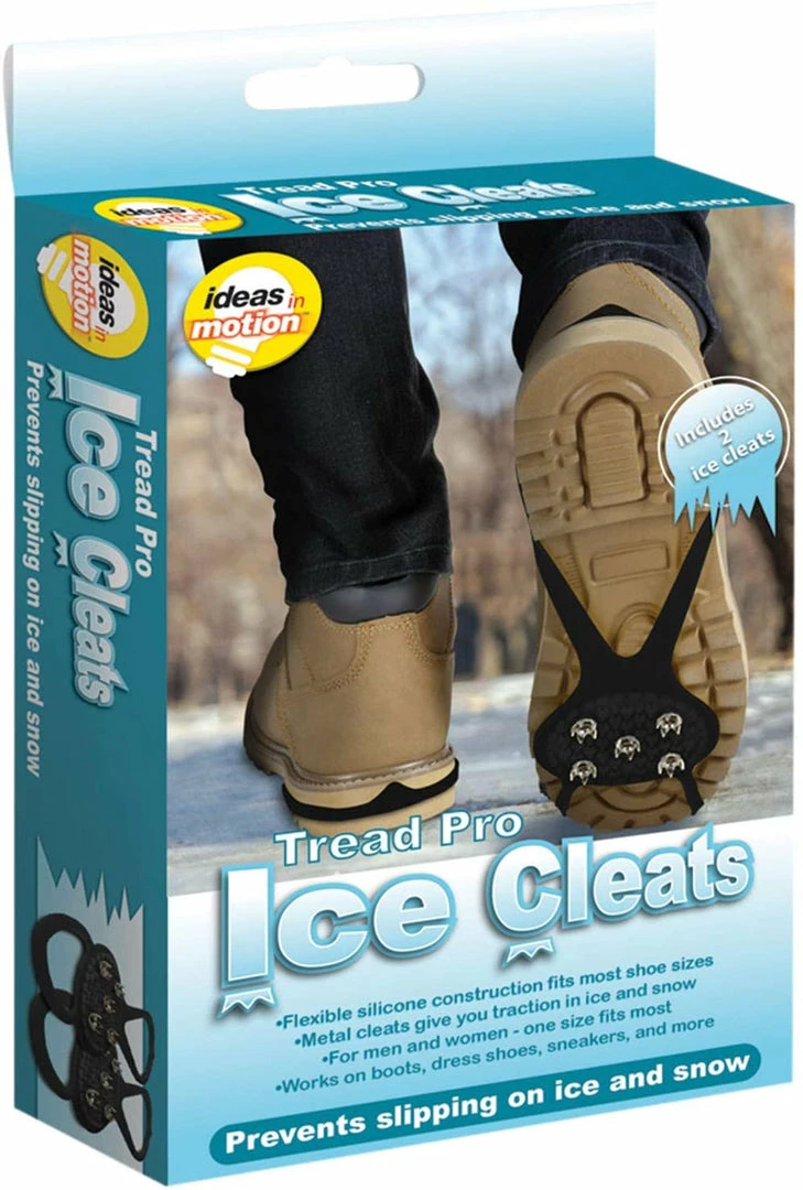 TVTimeDirect Ideas In Motion Tread Pro Ice Cleats - One Size- Black 3 TVTimeDirect Ideas In Motion Tread Pro Ice Cleats - One Size- Black