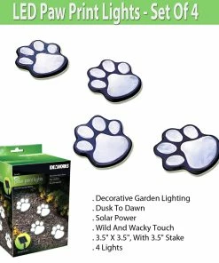 TVTimeDirect LED Paw Print Lights - Set Of 4 11 TVTimeDirect LED Paw Print Lights - Set Of 4