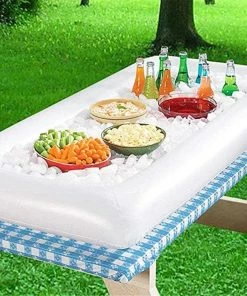 TVTimeDirect Houseware Inflatable Serving Bar - White - 52