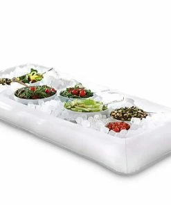 TVTimeDirect Houseware Inflatable Serving Bar - White - 52" X 25"