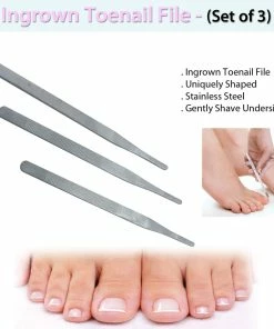 TVTimeDirect Ingrown Toenail File (Set Of 3) Health & Beauty