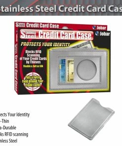 TVTimeDirect Stainless Steel Credit Card Case Clothing & Accessories