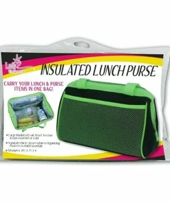 TVTimeDirect Lady Elegance JB5890 Insulated Lunch Purse, Black/Green
