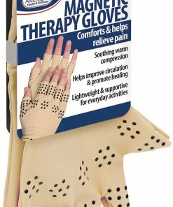 TVTimeDirect Health & Beauty Magnetic Therapy Gloves-Tan-Large