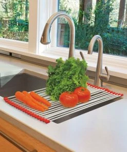 TVTimeDirect Kitchen Handy Gourmet Over-The-Sink Roll Up Drying Rack