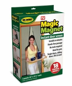 TVTimeDirect IdeaWorks Insta-screen Magic Magnet Screen Door, Black