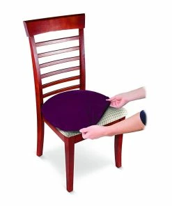 TVTimeDirect Houseware Stretchable Seat Covers- Set Of 2- Burgundy