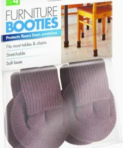 TVTimeDirect New Arrivals Furniture Booties - Floor Savers - Set Of 4 - Brown