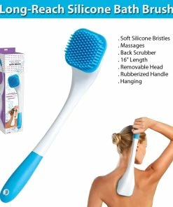 TVTimeDirect Long-Reach Silicone Bath Brush Health & Beauty