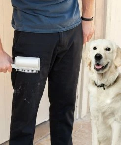 TVTimeDirect Reusable Lint Roller - 2-In-1 Lint Remover Roller With Brush Trapping Pet Hair Fibers