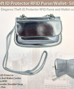 TVTimeDirect Theft ID Protector RFID Purse/Wallet- Silver Clothing & Accessories