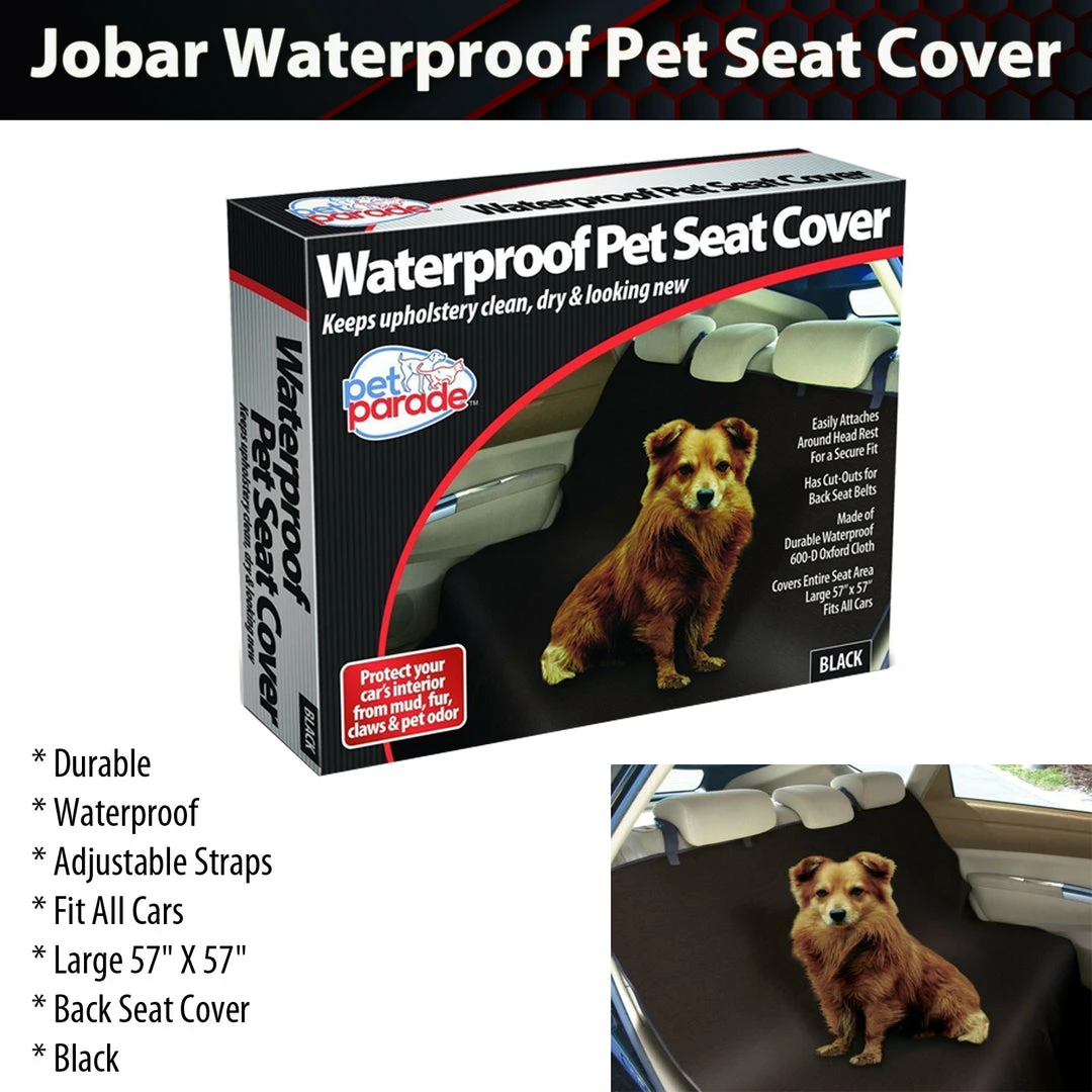 TVTimeDirect Jobar Waterproof Pet Seat Cover- Black- Large (57" X 57") 5 TVTimeDirect Jobar Waterproof Pet Seat Cover- Black- Large (57" X 57")