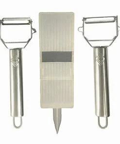 TVTimeDirect Pro Peeler 2 Pack With Bonus Slicing Board Peeling And Slicing Chip Strip Kitchen Tools