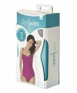 TVTimeDirect Belvia Shapewear SlimSwim Swimsuit (20-22, Cherry) XL