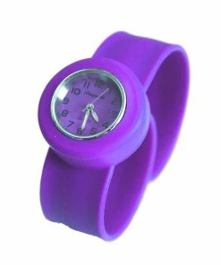 TVTimeDirect Silicone Slap Strap Watch- Childrens Size- Grape Purple (Darker Purple) Toys & Games