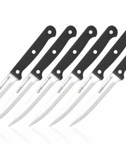 TVTimeDirect Houseware Ginsu Kiso- 6 Piece Steak Knife Set - Black