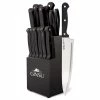TVTimeDirect Kitchen Kiso 14-Piece Dishwasher Safe Black Block Knife Set
