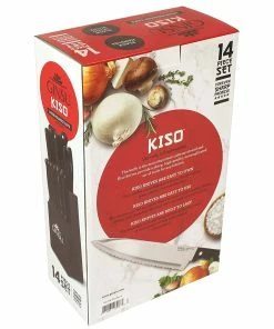 TVTimeDirect Kiso 14-Piece Dishwasher Safe Black Block Knife Set Kitchen