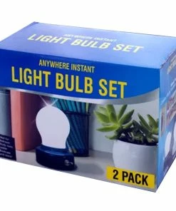 TVTimeDirect Outdoor & Garden Anywhere Instant Light Bulb Set - 2 Pack - Black And White