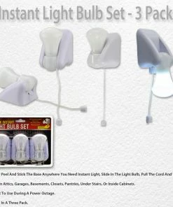 TVTimeDirect Instant Light Bulb Set - 3 Pack