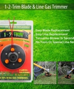 TVTimeDirect 1-2-Trim Blade & Line Gas Trimmer Universal WeedEater Head Replacement Pro Outdoor & Garden