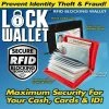 TVTimeDirect Lock Wallet - RFID Blocking Wallet For Men And Women - Protection From Identity Theft (Red) Clothing & Accessories