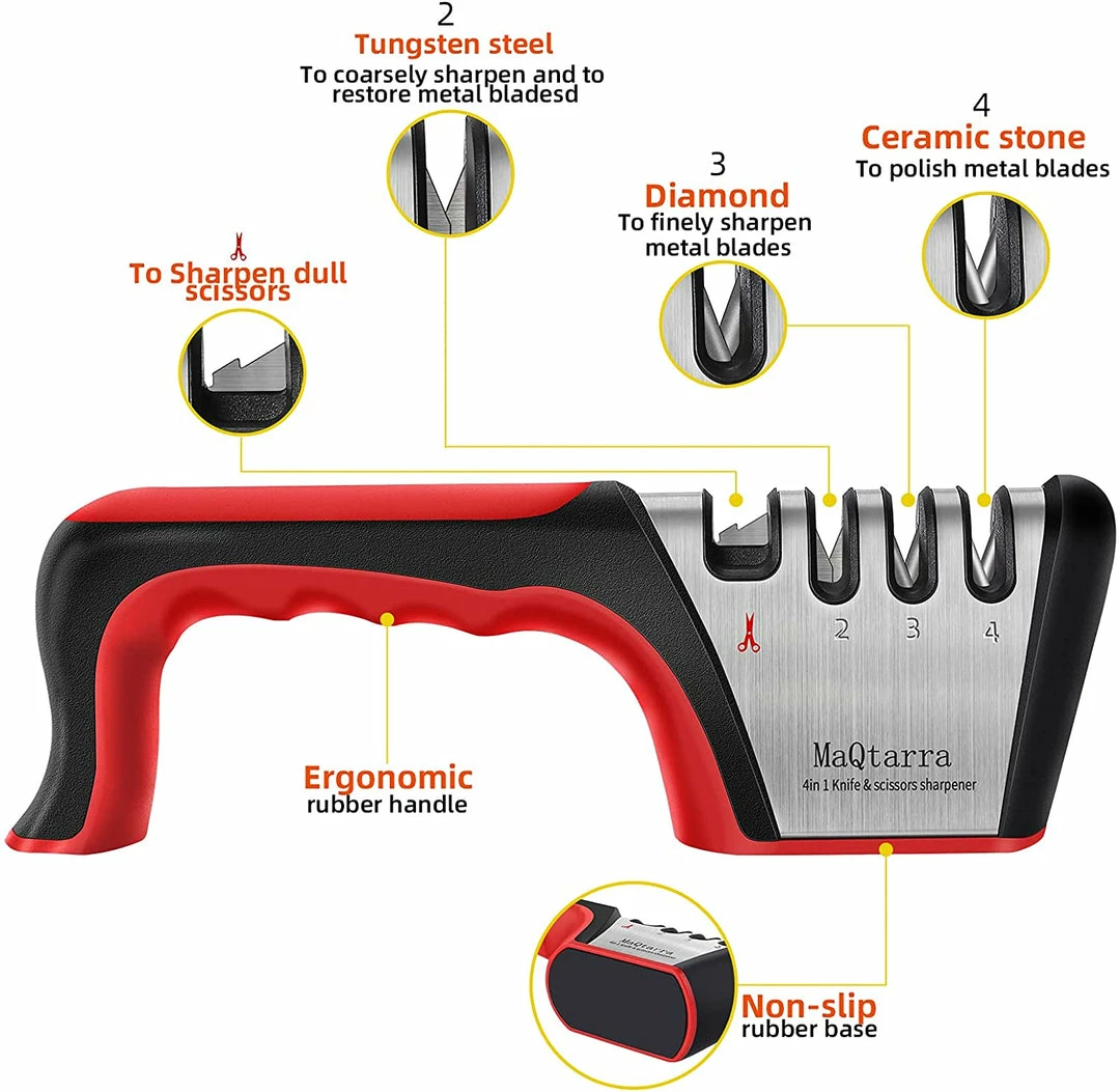 TVTimeDirect MaQtarra 4–Stage Knife Sharpener 10 TVTimeDirect MaQtarra 4–Stage Knife Sharpener