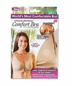 TVTimeDirect Clothing & Accessories Miracle Bamboo Comfort Bra - Nude- 3XL Bust 46-50)