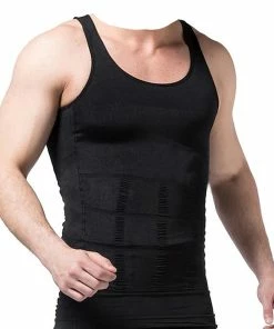 TVTimeDirect Men's Instant Slimming Undershirt - Black - Small