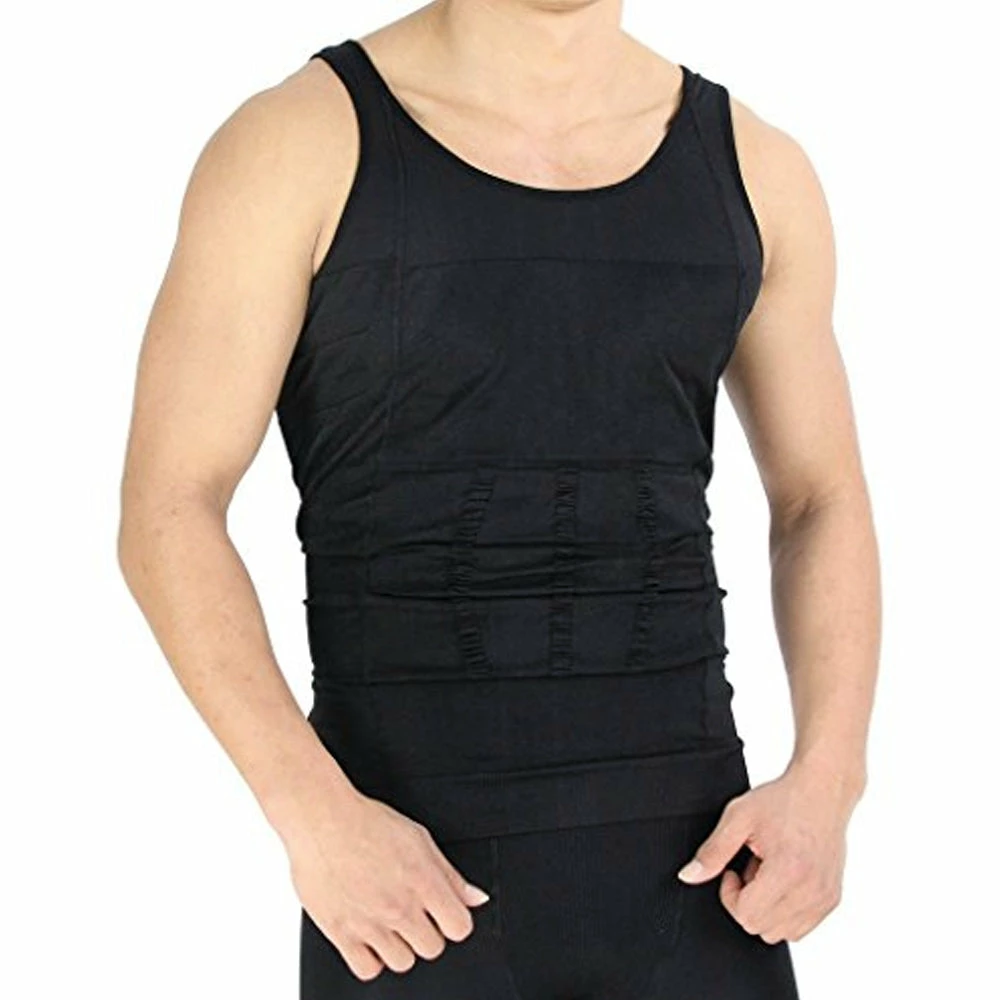 TVTimeDirect Men's Instant Slimming Undershirt - Black - XL 4 TVTimeDirect Men's Instant Slimming Undershirt - Black - XL