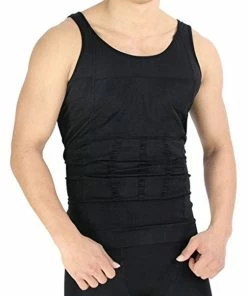 TVTimeDirect Men's Instant Slimming Undershirt - Black - Med
