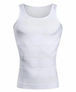 TVTimeDirect Men's Instant Slimming Undershirt - White- Extra Large