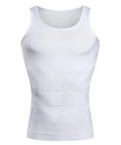 TVTimeDirect Sporting Goods Men's Instant Slimming Undershirt - White- 2XL