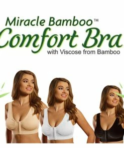 TVTimeDirect Miracle Bamboo Comfort Bra Deluxe - Med. (35"-37" )- Set Of 3 Clothing & Accessories