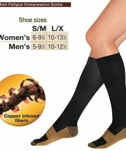 TVTimeDirect Miracle Copper Compression Socks (Ribbed Deluxe Cushion) S/M Health & Beauty